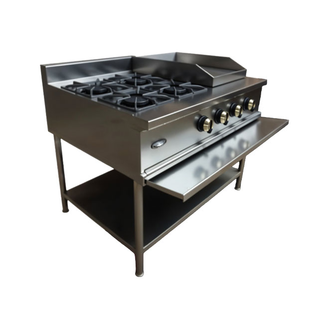 COCINA DE GAS CON PLANCHA